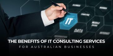 a men focusing to clear the point of IT Consulting services