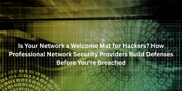 Network service providers configuring firewall and monitoring business network security.”