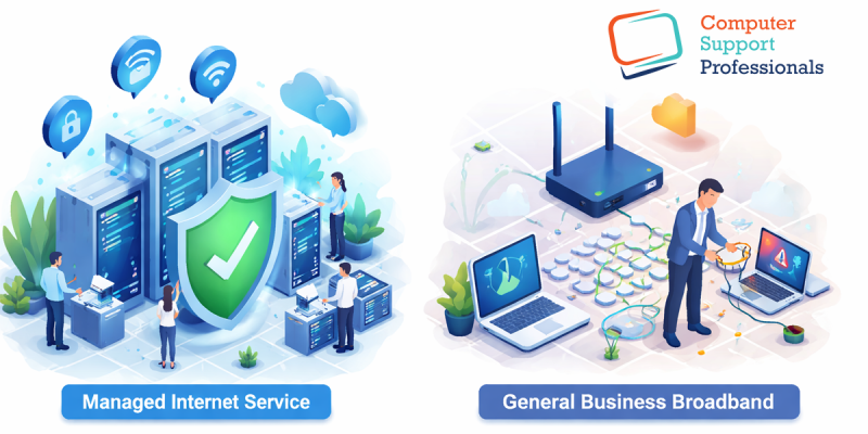 Managed internet service vs business broadband network
