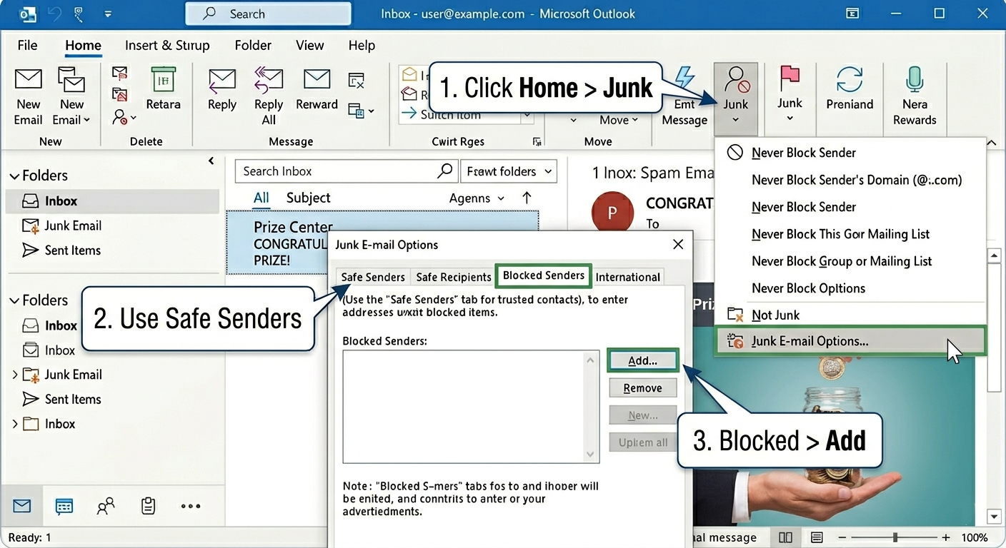 Use the Junk Email Filter