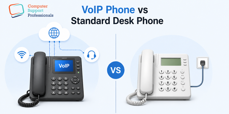 VoIP phone vs desk phone comparison