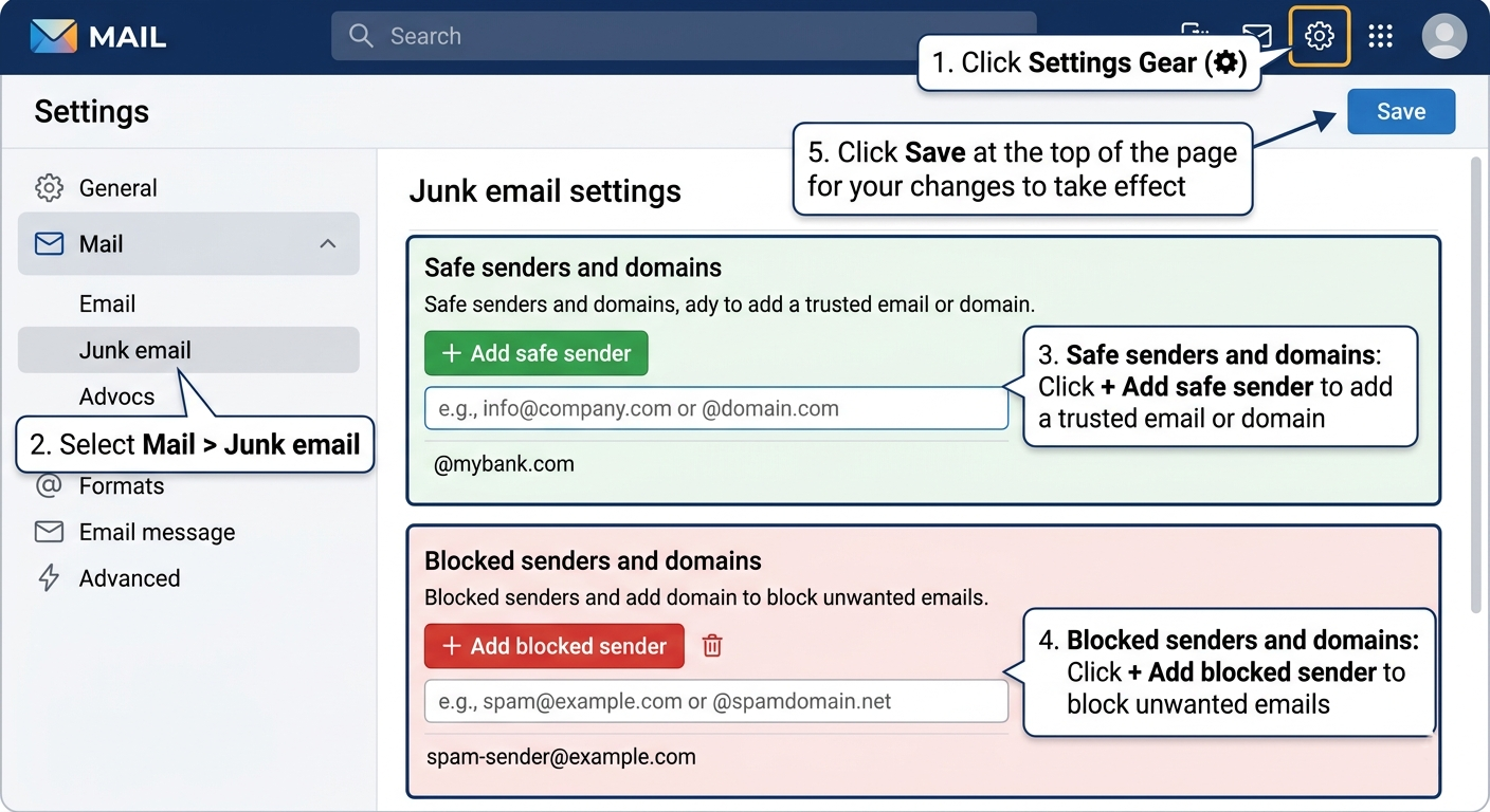 Use the Junk Email Filter